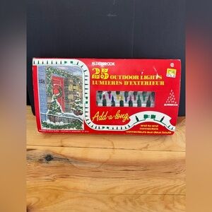 NIB Alderbrook Vintage 90’s Christmas Add-A-Long 25 MultiColoured Outdoor Lights